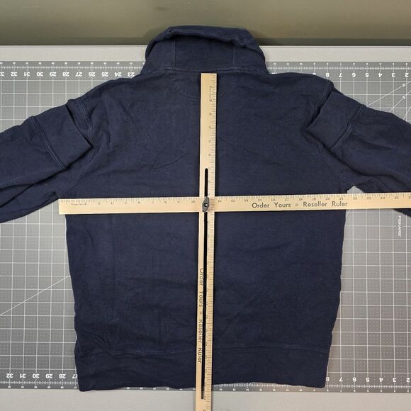 Polo Ralph Lauren Sweatshirt Mens Medium Blue Shawl Collar Neck Preppy Classic - Picture 8 of 10